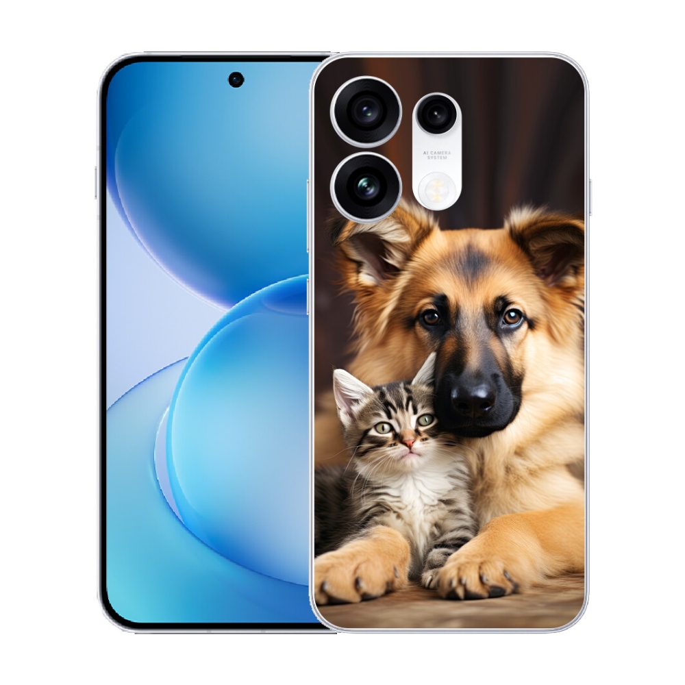 Gélový kryt mmCase na Oppo Reno 16 Pro 5G - zvieracie priateľstvo