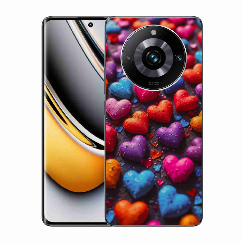 Gélový kryt mmCase na Realme 11 Pro 5G/11 Pro+ 5G - farebné srdcia