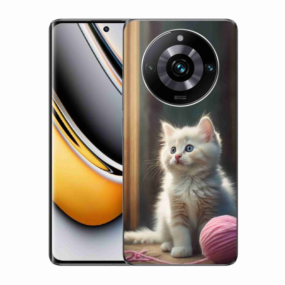 Gélový kryt mmCase na Realme 11 Pro 5G/11 Pro+ 5G - biele mačiatko 2