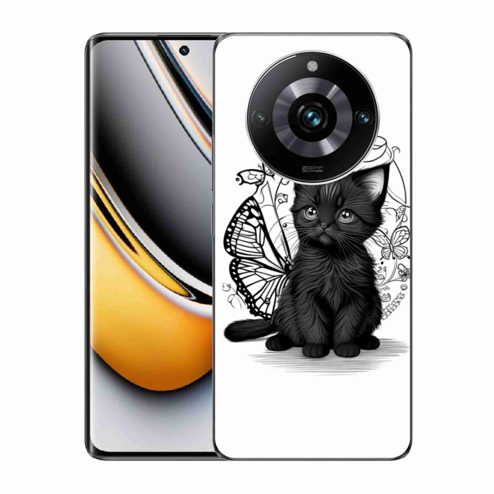 Gélový kryt mmCase na Realme 11 Pro 5G/11 Pro+ 5G - čierne mačiatko