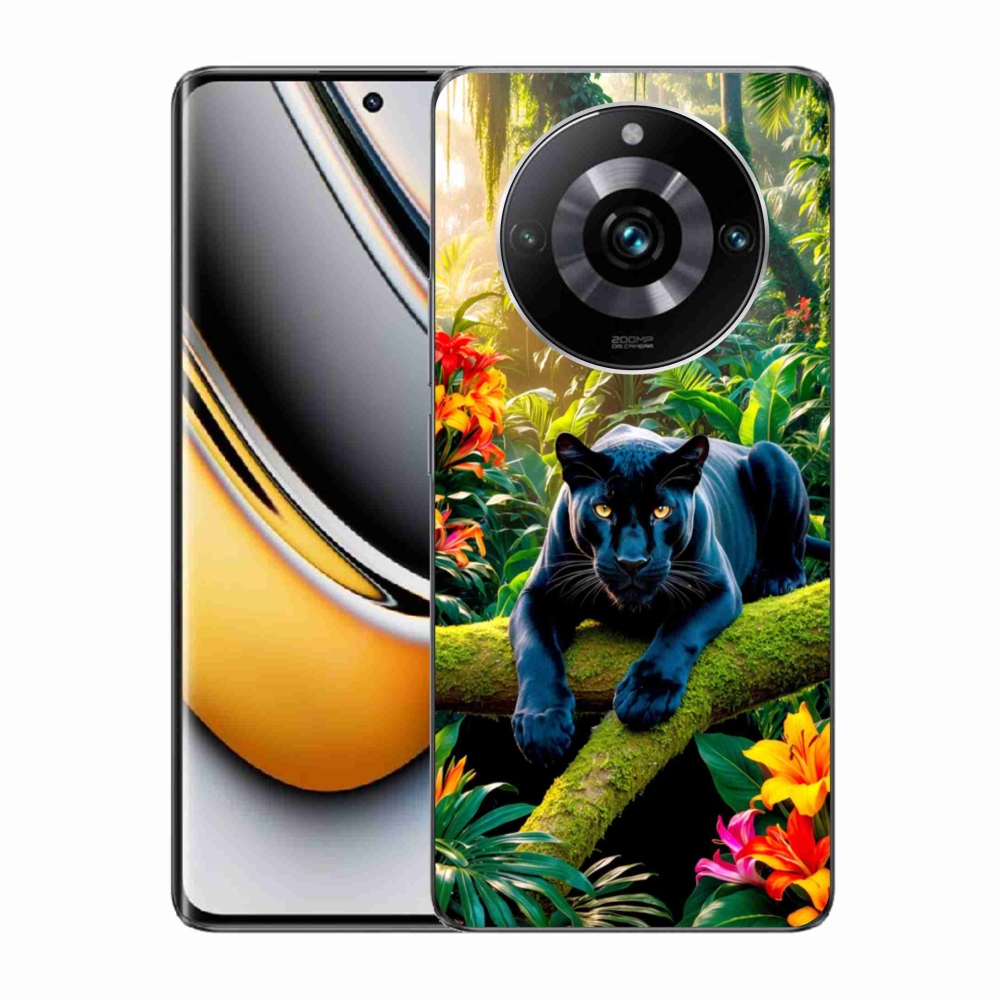 Gélový kryt mmCase na Realme 11 Pro 5G/11 Pro+ 5G - čierny panter v džungli