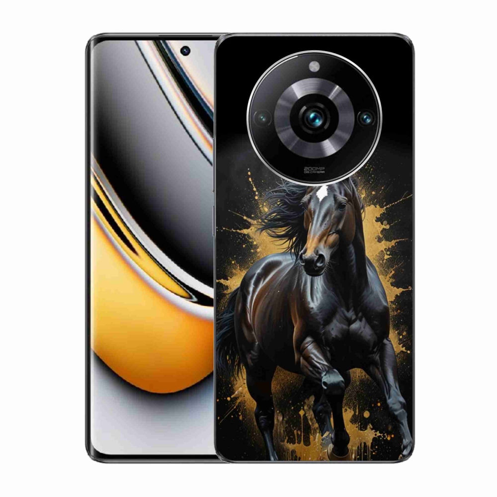 Gélový kryt mmCase na Realme 11 Pro 5G/11 Pro+ 5G - elegantný čierny žrebec