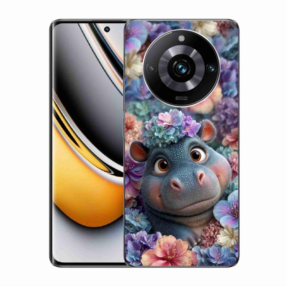 Gélový kryt mmCase na Realme 11 Pro 5G/11 Pro+ 5G - hrošík v kvetoch