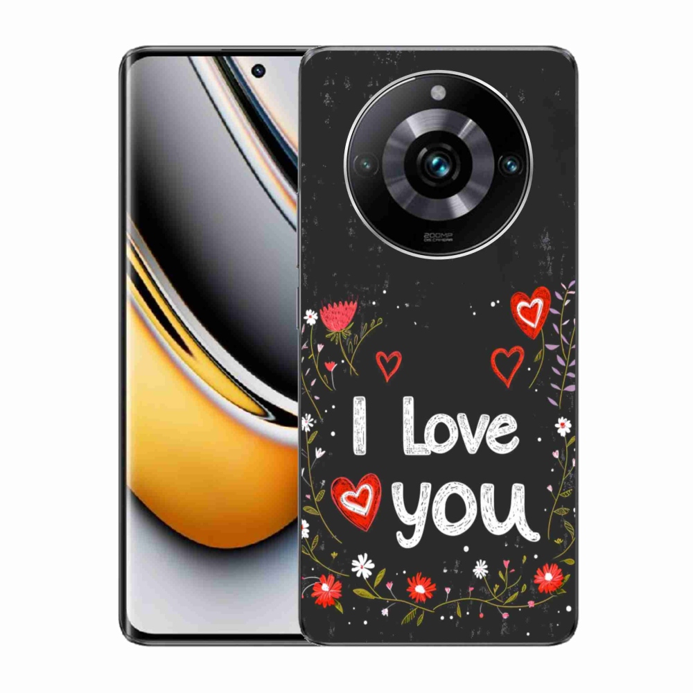 Gélový kryt mmCase na Realme 11 Pro 5G/11 Pro+ 5G - I love you čierne pozadie
