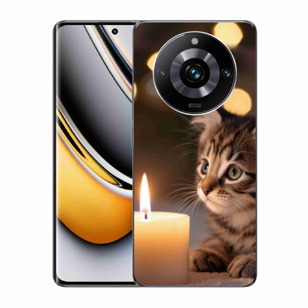 Gélový kryt mmCase na Realme 11 Pro 5G/11 Pro+ 5G - mačiatko a sviečka