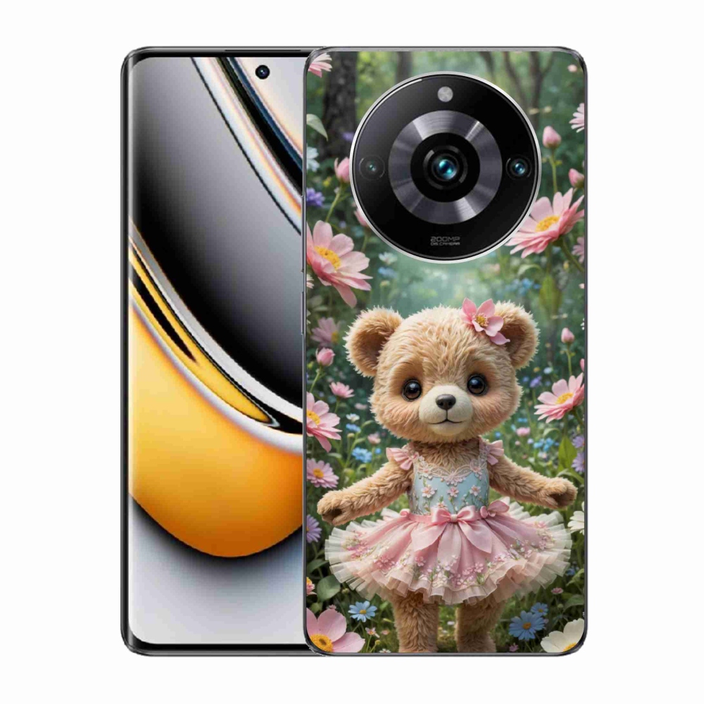 Gélový kryt mmCase na Realme 11 Pro 5G/11 Pro+ 5G - roztomilý medvedík v kvetoch