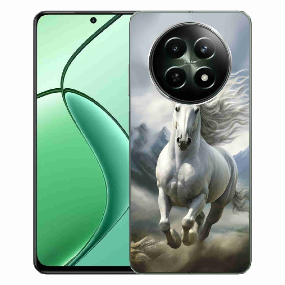 Gélový kryt mmCase na Realme 12 5G/12x 5G - bežiaci biely kôň 3