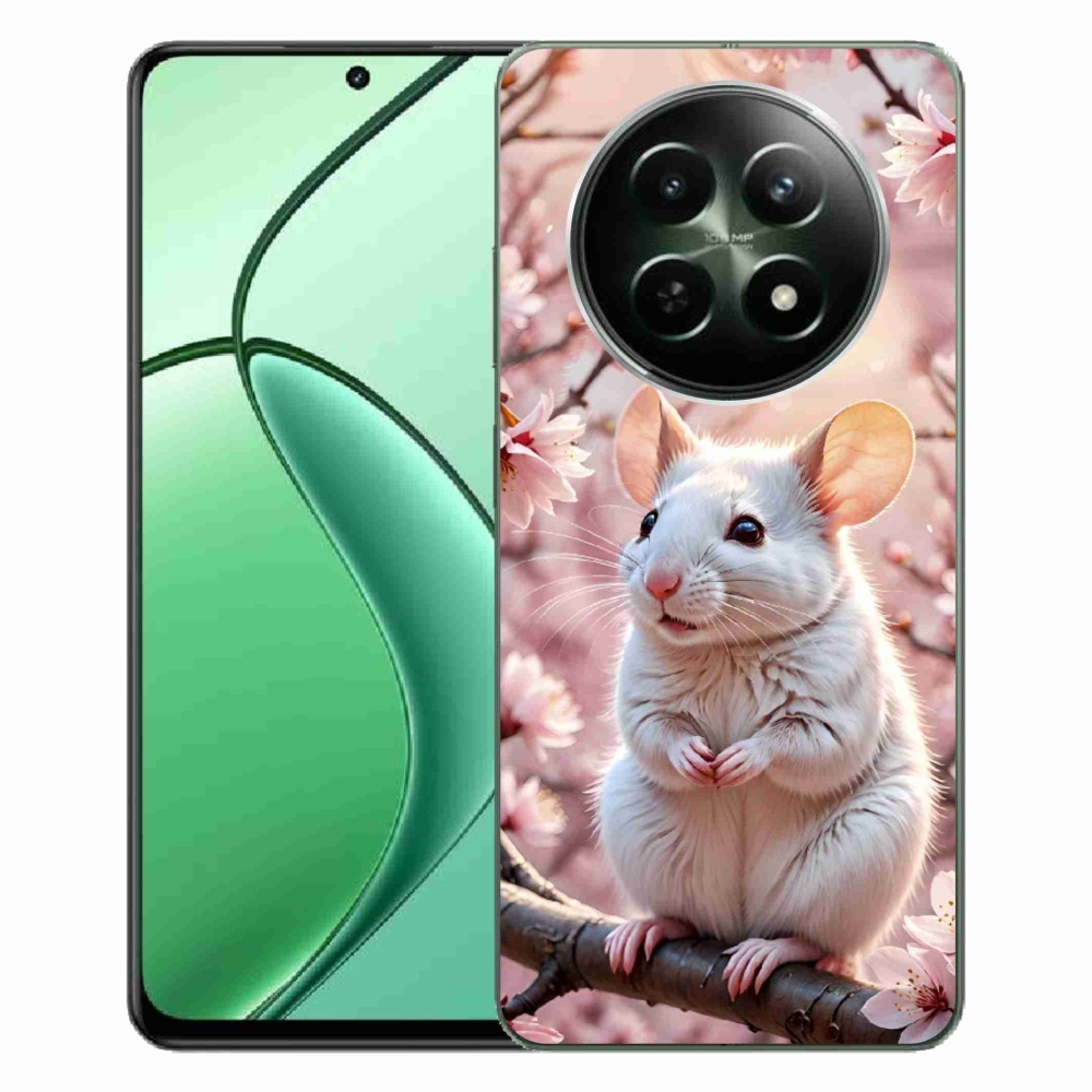 Gélový kryt mmCase na Realme 12 5G/12x 5G - biela myš na vetve