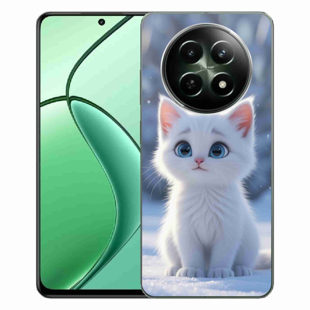 Gélový kryt mmCase na Realme 12 5G/12x 5G - biele mačiatko 3