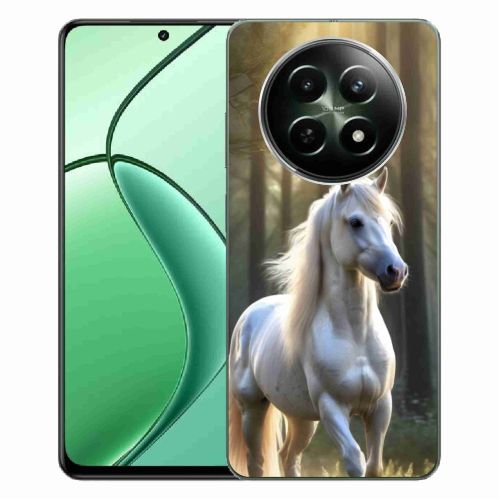 Gélový kryt mmCase na Realme 12 5G/12x 5G - biely kôň 3
