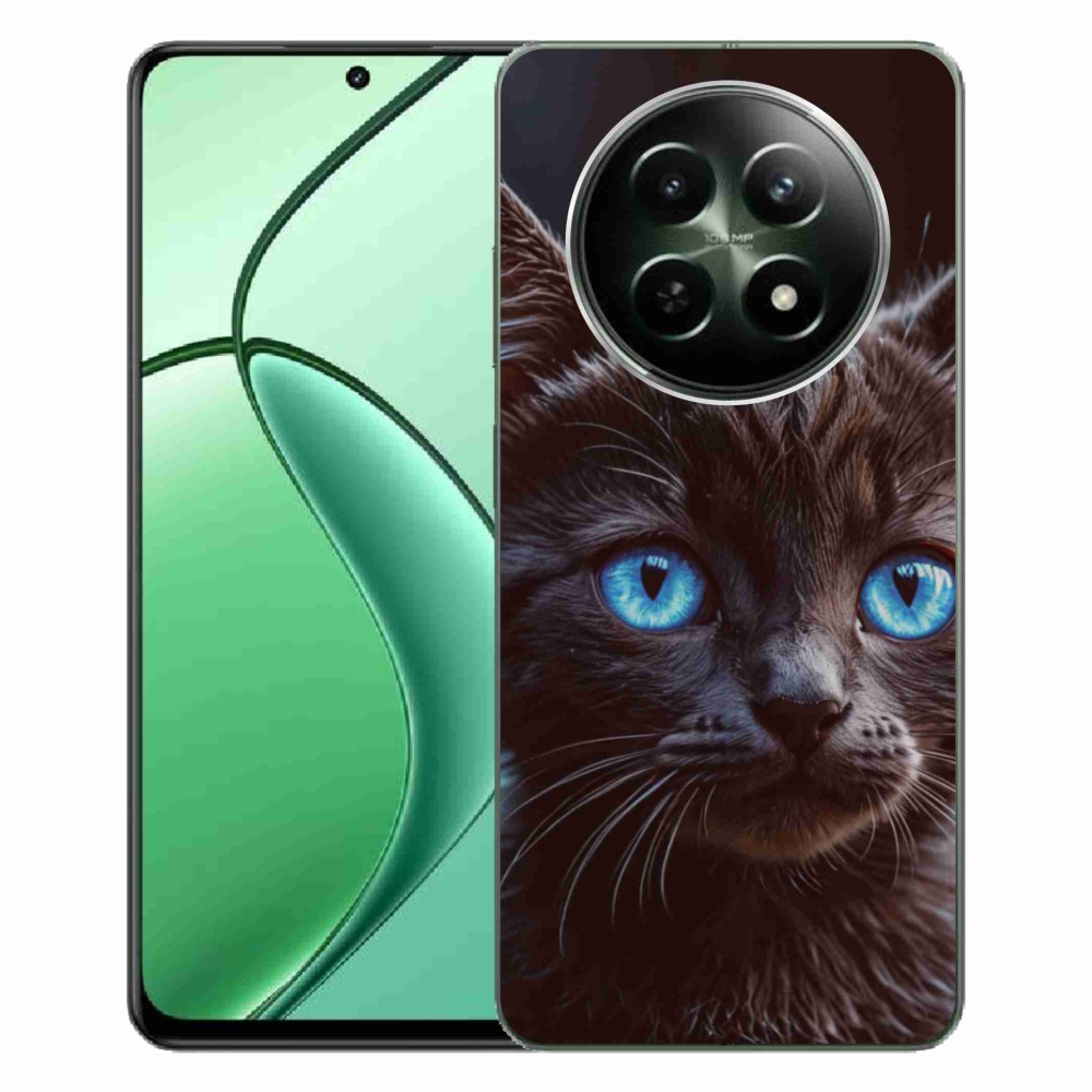 Gélový kryt mmCase na Realme 12 5G/12x 5G - čierne mačiatko 2
