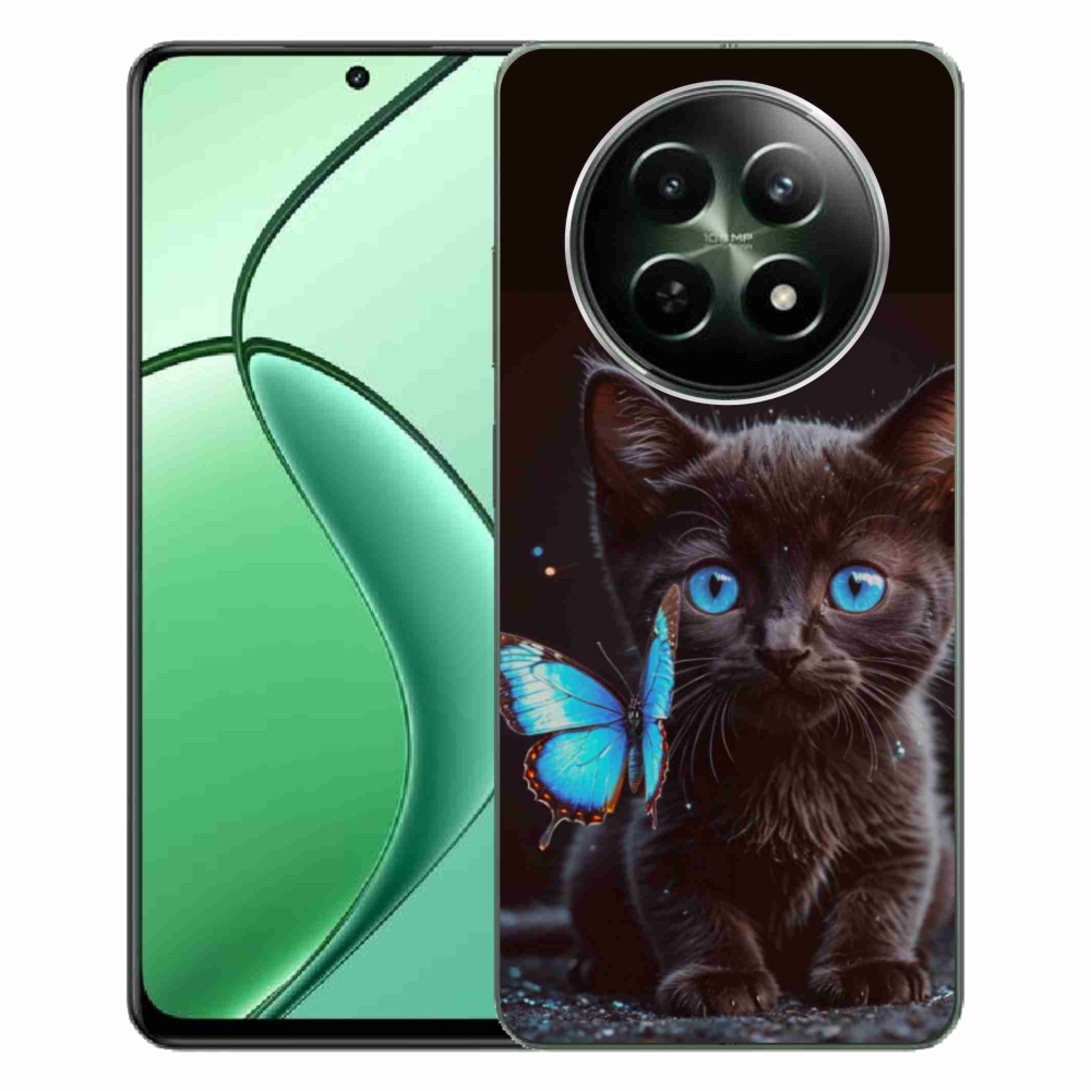 Gélový kryt mmCase na Realme 12 5G/12x 5G - čierne mačiatko 3