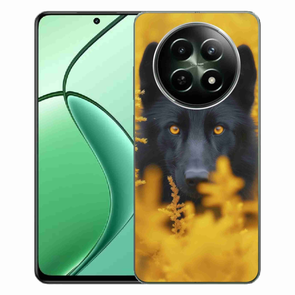Gélový kryt mmCase na Realme 12 5G/12x 5G - čierny vlk 2
