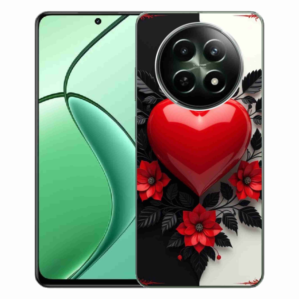 Gélový kryt mmCase na Realme 12 5G/12x 5G - červené srdce