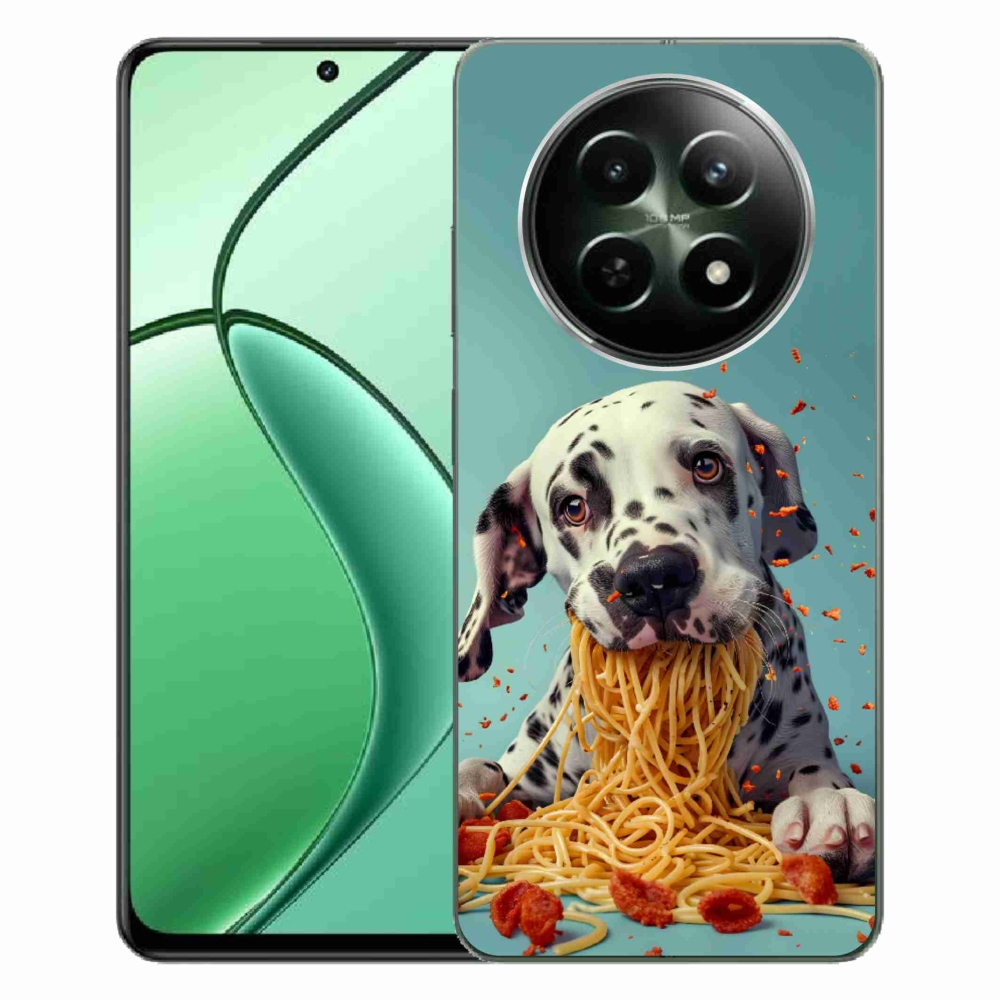 Gélový kryt mmCase na Realme 12 5G/12x 5G - dalmatín a špagety