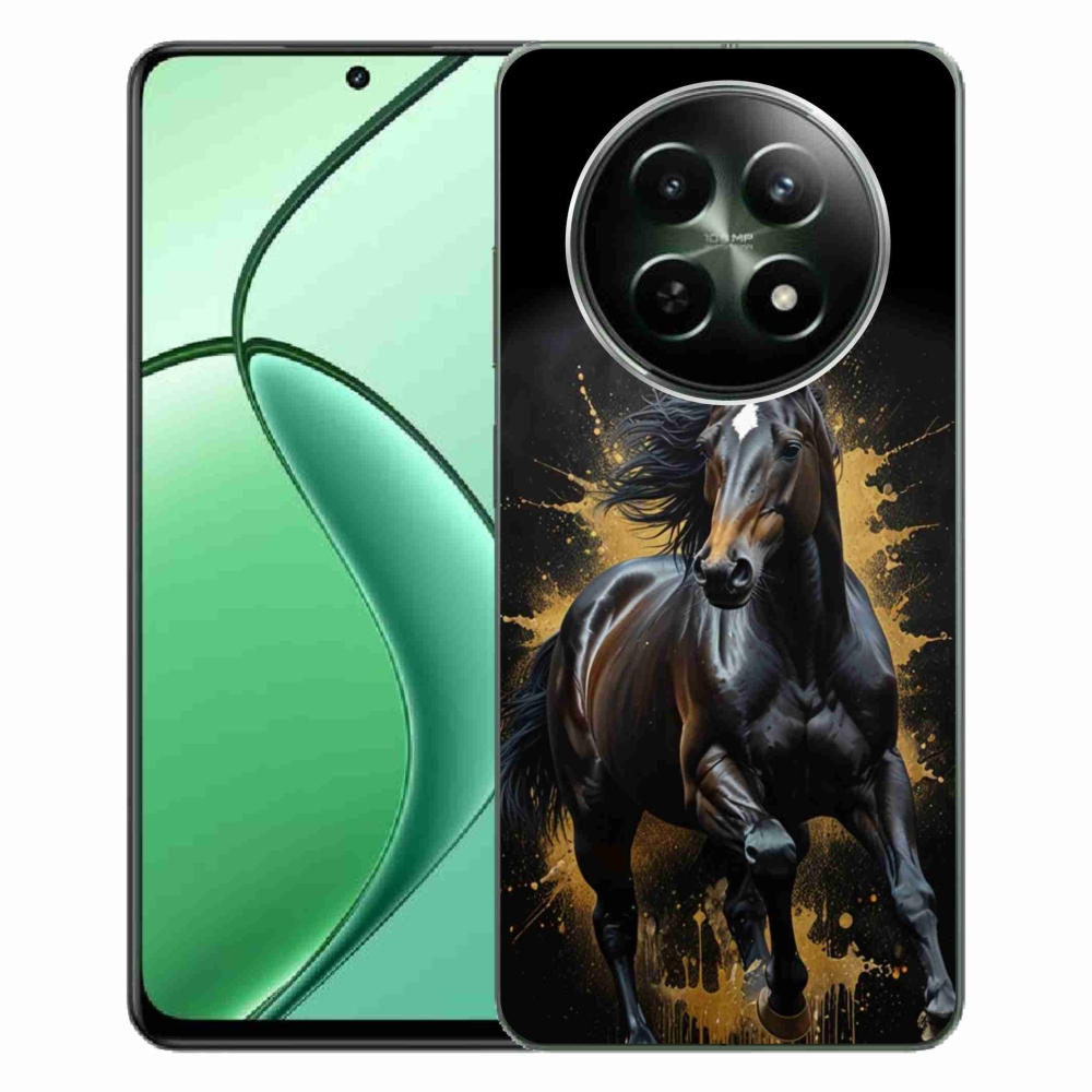 Gélový kryt mmCase na Realme 12 5G/12x 5G - elegantný čierny žrebec