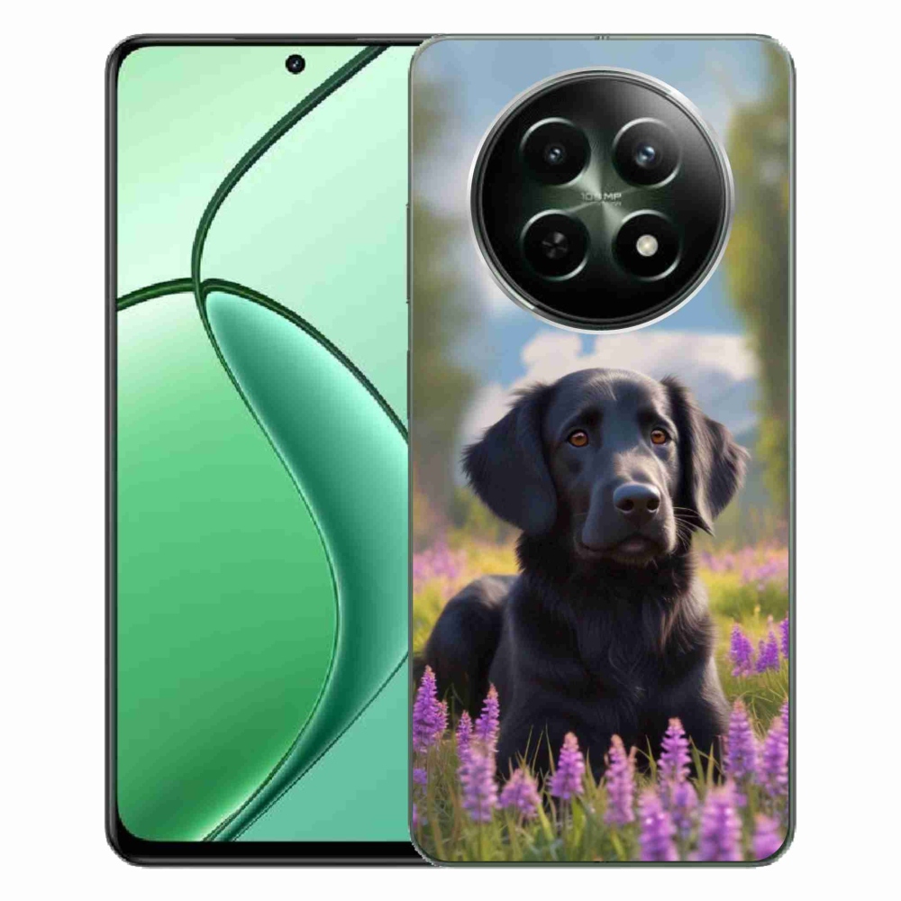 Gélový kryt mmCase na Realme 12 5G/12x 5G - elegantný čierny retriever