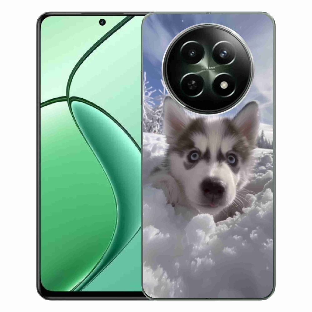 Gélový kryt mmCase na Realme 12 5G/12x 5G - husky v snehu