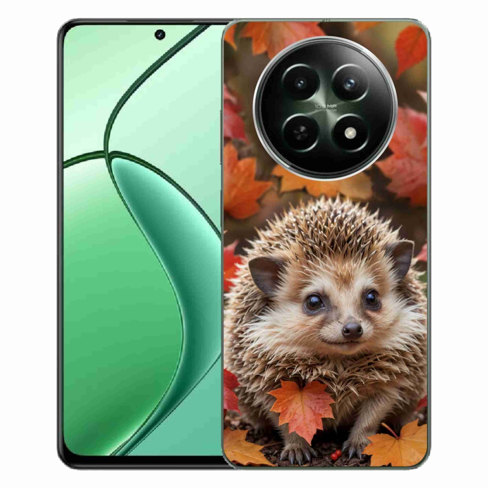 Gélový kryt mmCase na Realme 12 5G/12x 5G - ježko v lístia