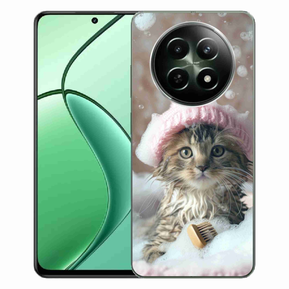 Gélový kryt mmCase na Realme 12 5G/12x 5G - mačiatko a kúpeľ