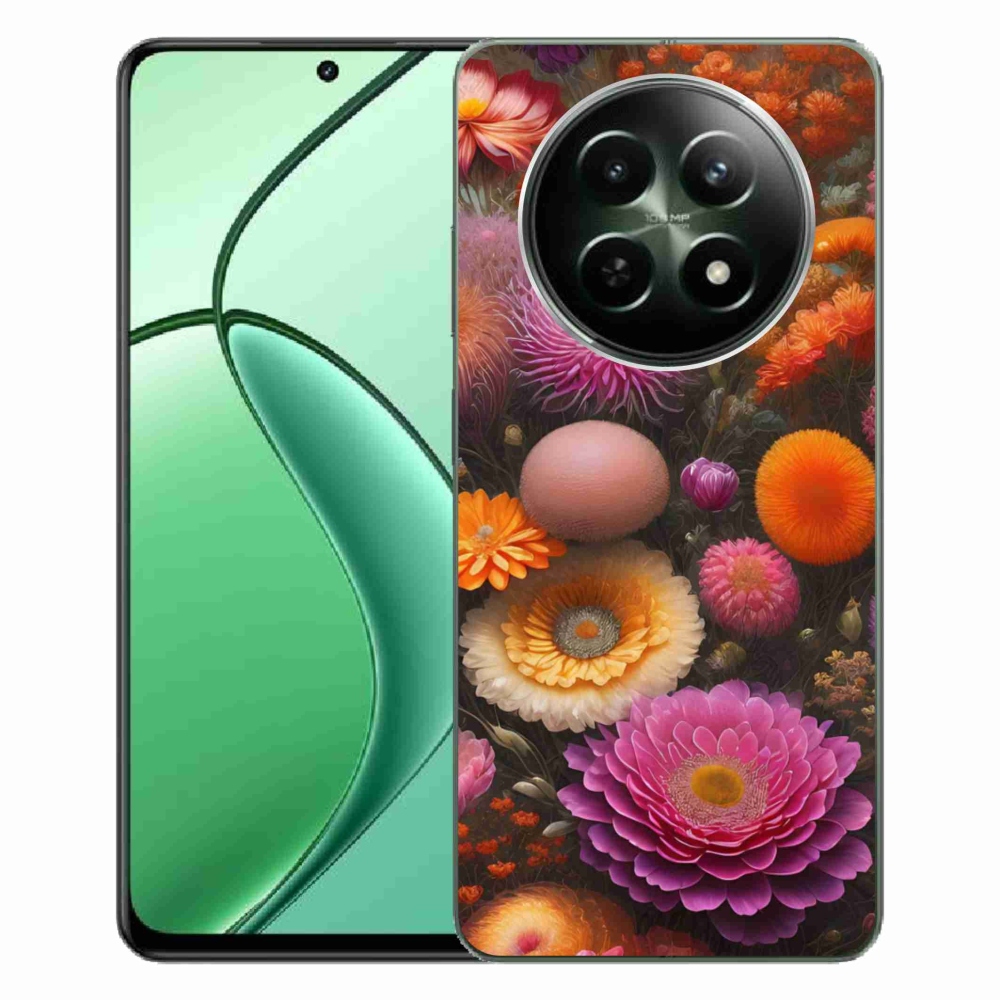 Gélový kryt mmCase na Realme 12 5G/12x 5G - kvetinová kompozícia