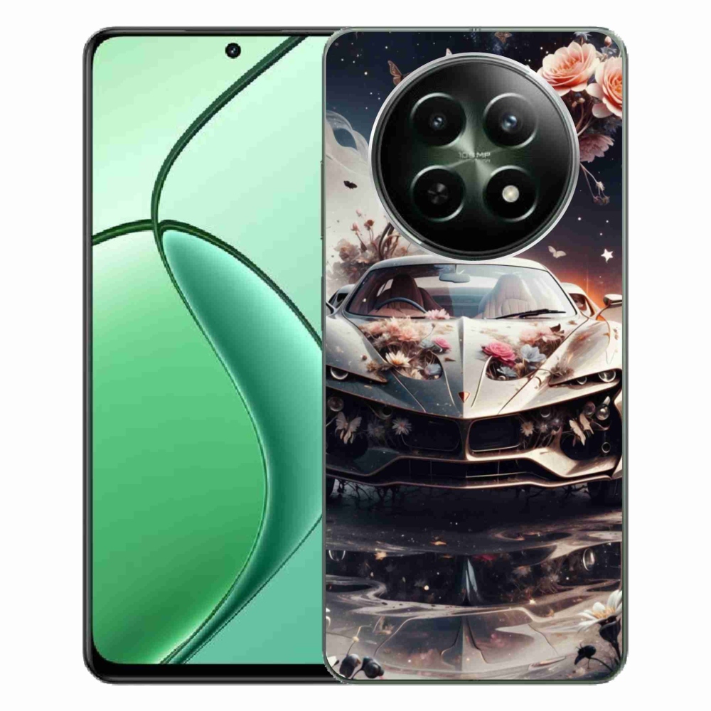 Gélový kryt mmCase na Realme 12 5G/12x 5G - kvetinové športové vozidlo