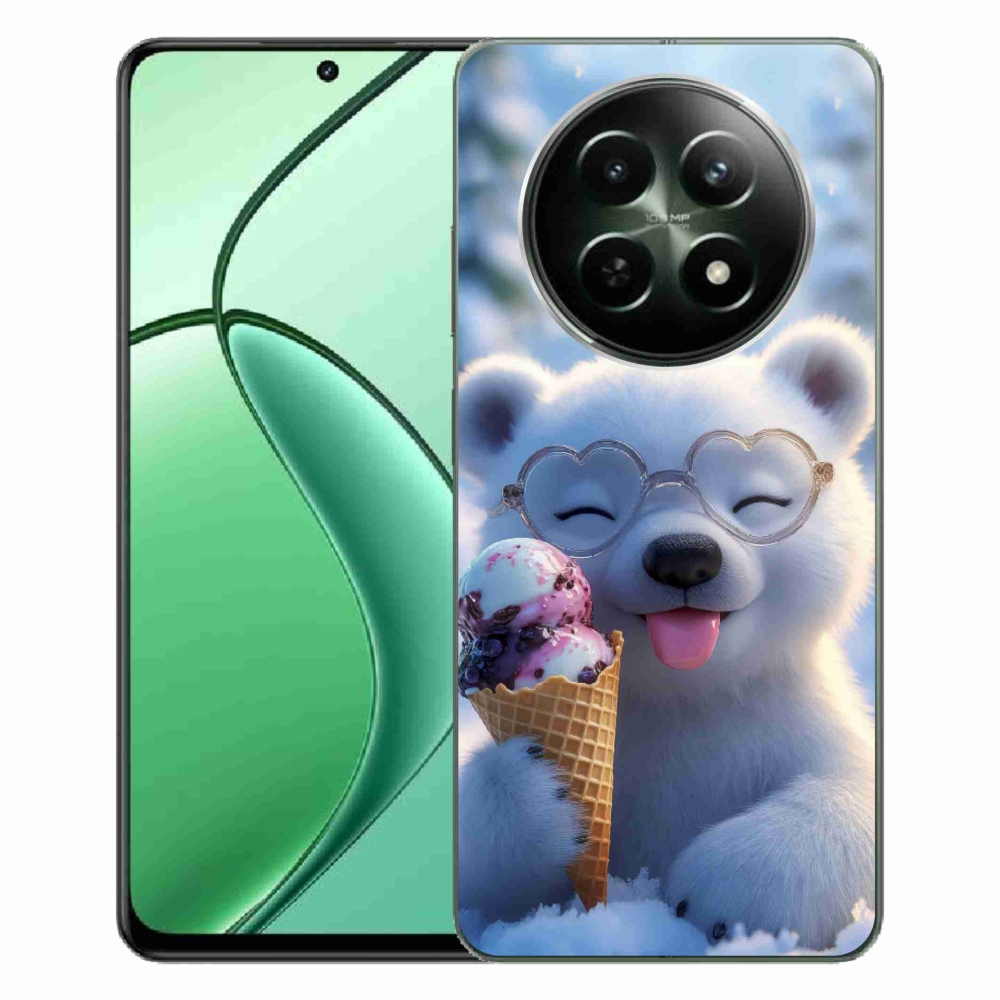 Gélový kryt mmCase na Realme 12 5G/12x 5G - medvedík so zmrzlinou