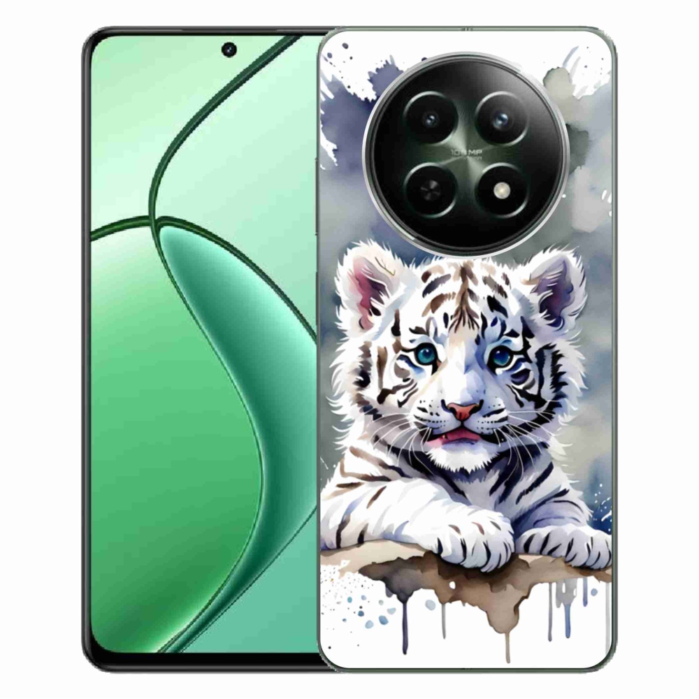 Gélový kryt mmCase na Realme 12 5G/12x 5G - mláďa bieleho tigra