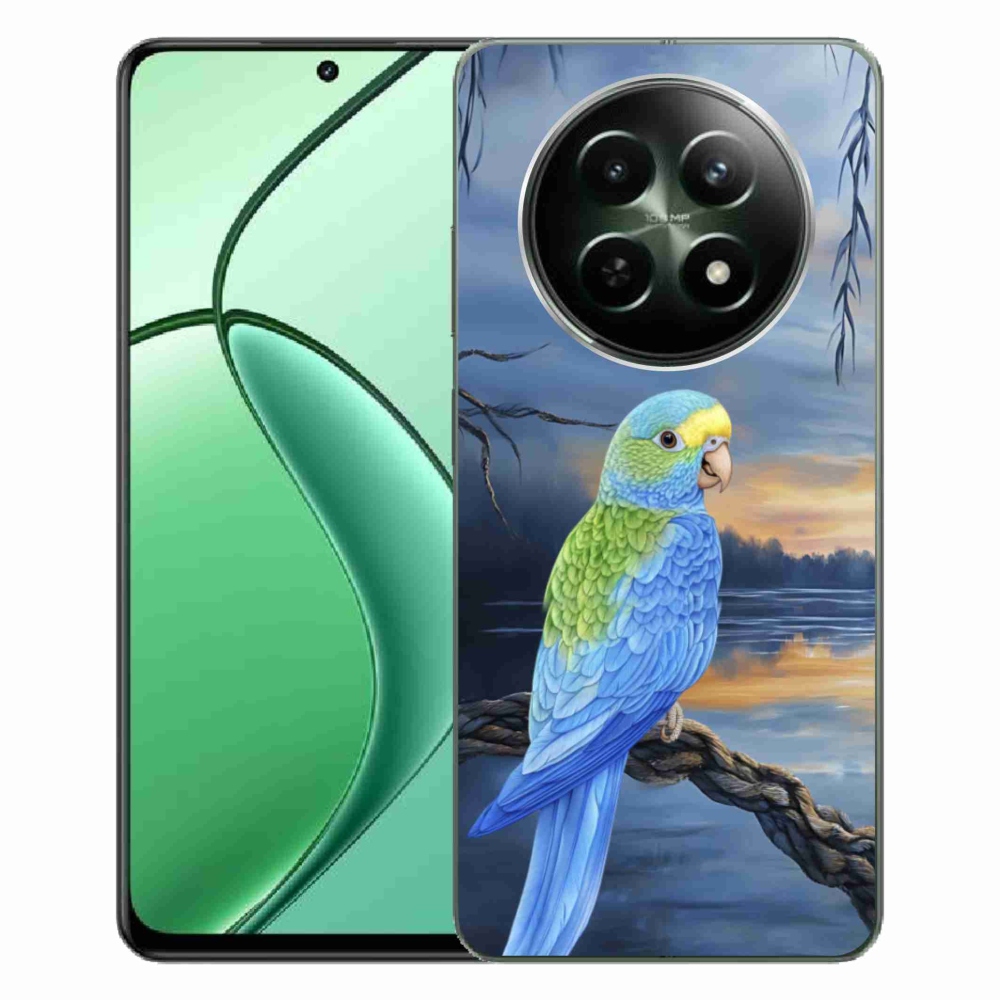 Gélový kryt mmCase na Realme 12 5G/12x 5G - modrý papagáj
