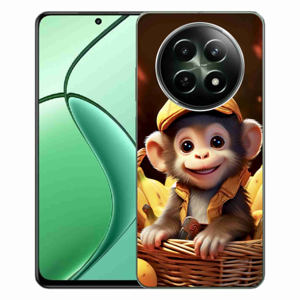 Gélový kryt mmCase na Realme 12 5G/12x 5G - opice v košíku