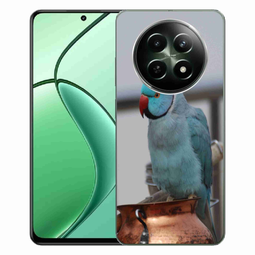 Gélový kryt mmCase na Realme 12 5G/12x 5G - papagáj alexander modrý
