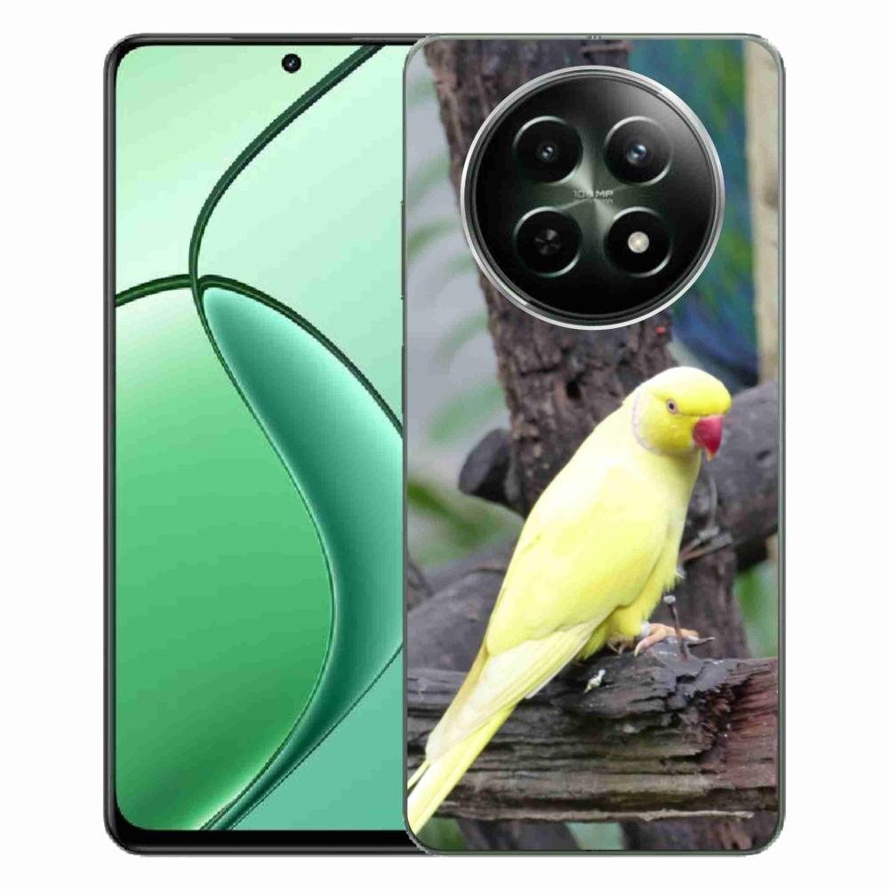 Gélový kryt mmCase na Realme 12 5G/12x 5G - papagáj alexander žltý