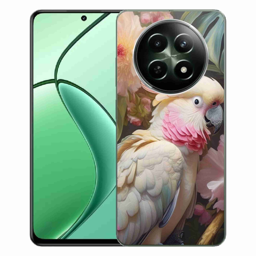 Gélový kryt mmCase na Realme 12 5G/12x 5G - papagáj kakadu ružový 2