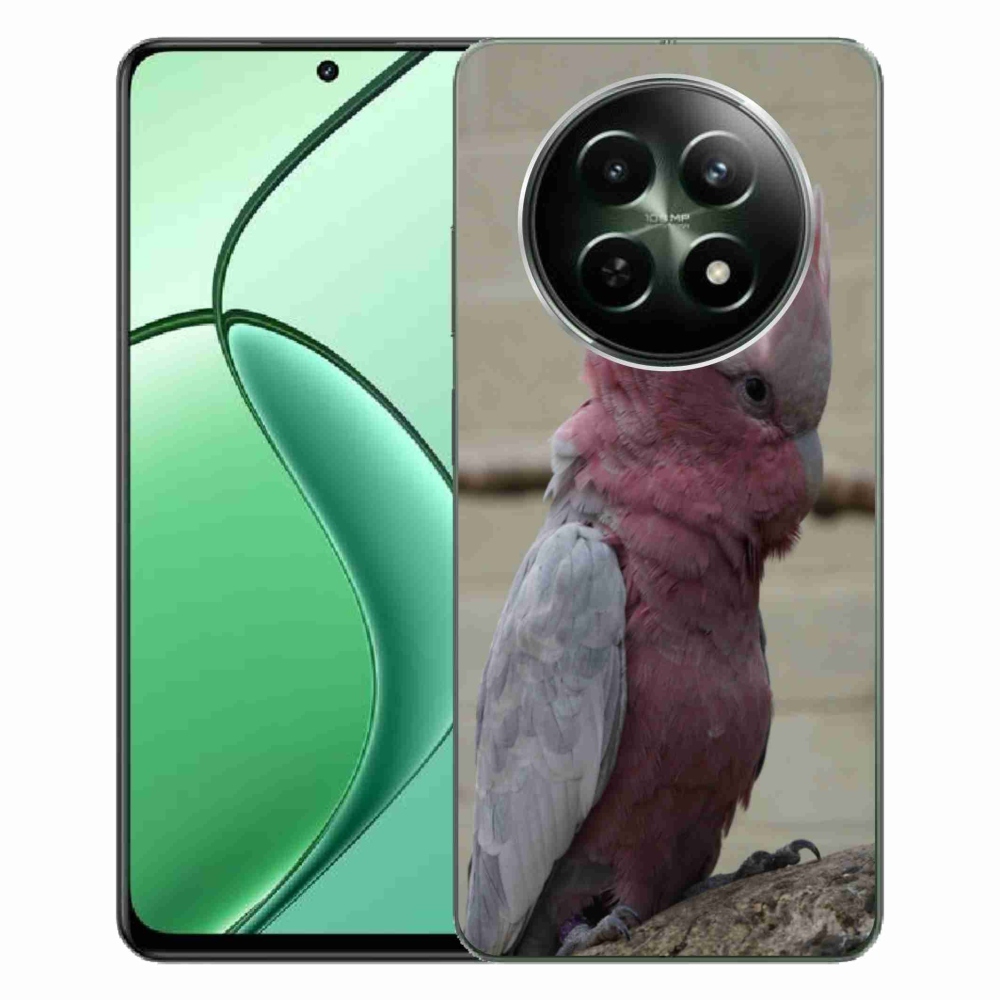 Gélový kryt mmCase na Realme 12 5G/12x 5G - papagáj kakadu ružový
