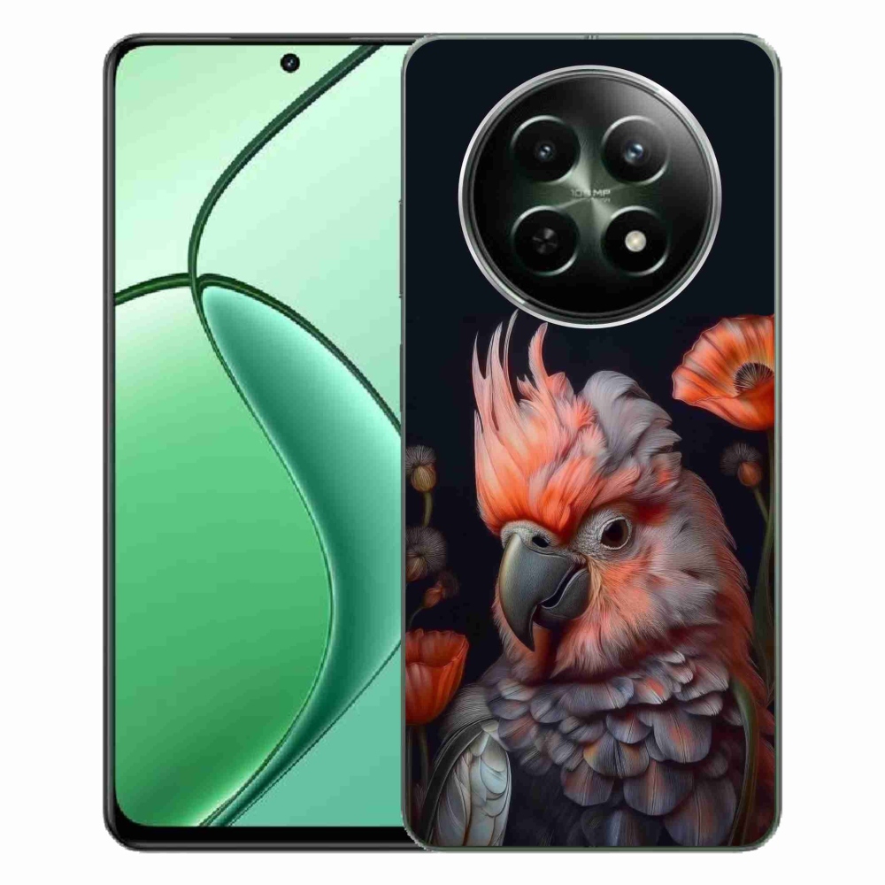 Gélový kryt mmCase na Realme 12 5G/12x 5G - papagáj kakadu vo farbách