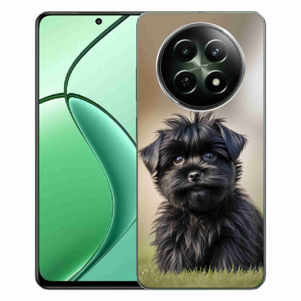 Gélový kryt mmCase na Realme 12 5G/12x 5G - roztomilý čierny psík