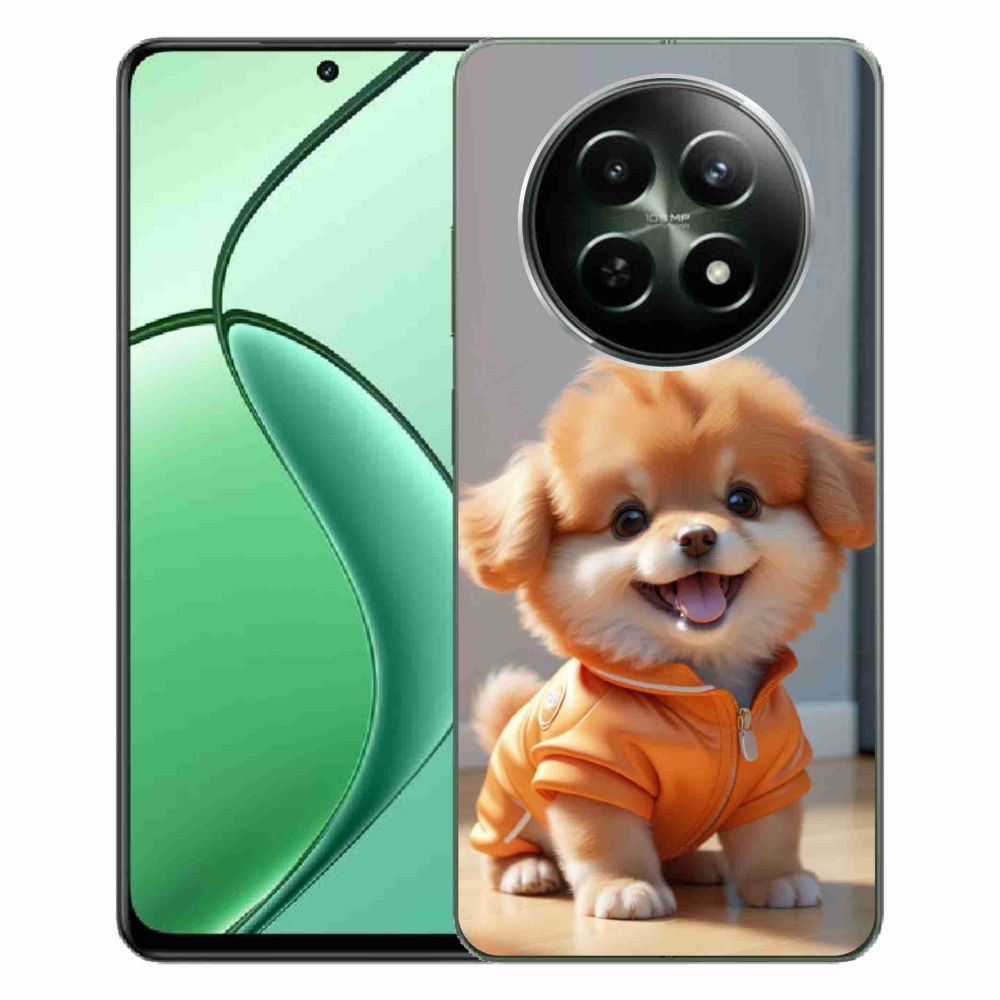 Gélový kryt mmCase na Realme 12 5G/12x 5G - roztomilý pomeranian v mikine