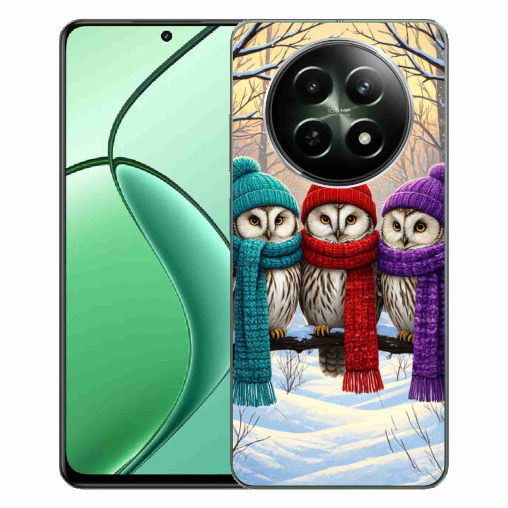 Gélový kryt mmCase na Realme 12 5G/12x 5G - soví priatelia