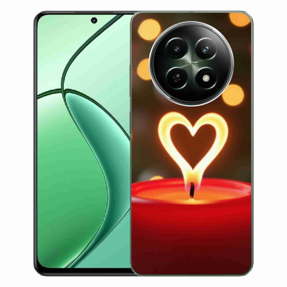 Gélový kryt mmCase na Realme 12 5G/12x 5G - srdce z plameňa