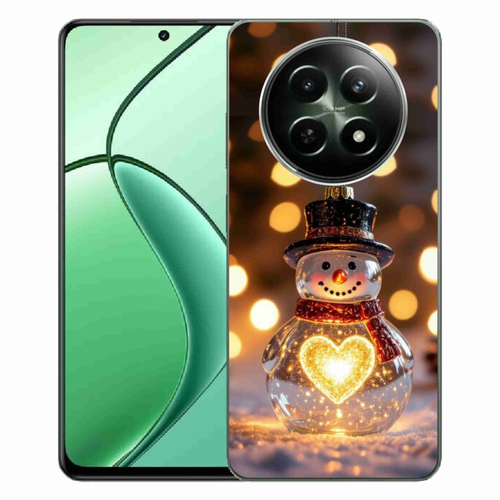Gélový kryt mmCase na Realme 12 5G/12x 5G - svietiaci vianočný snehuliak