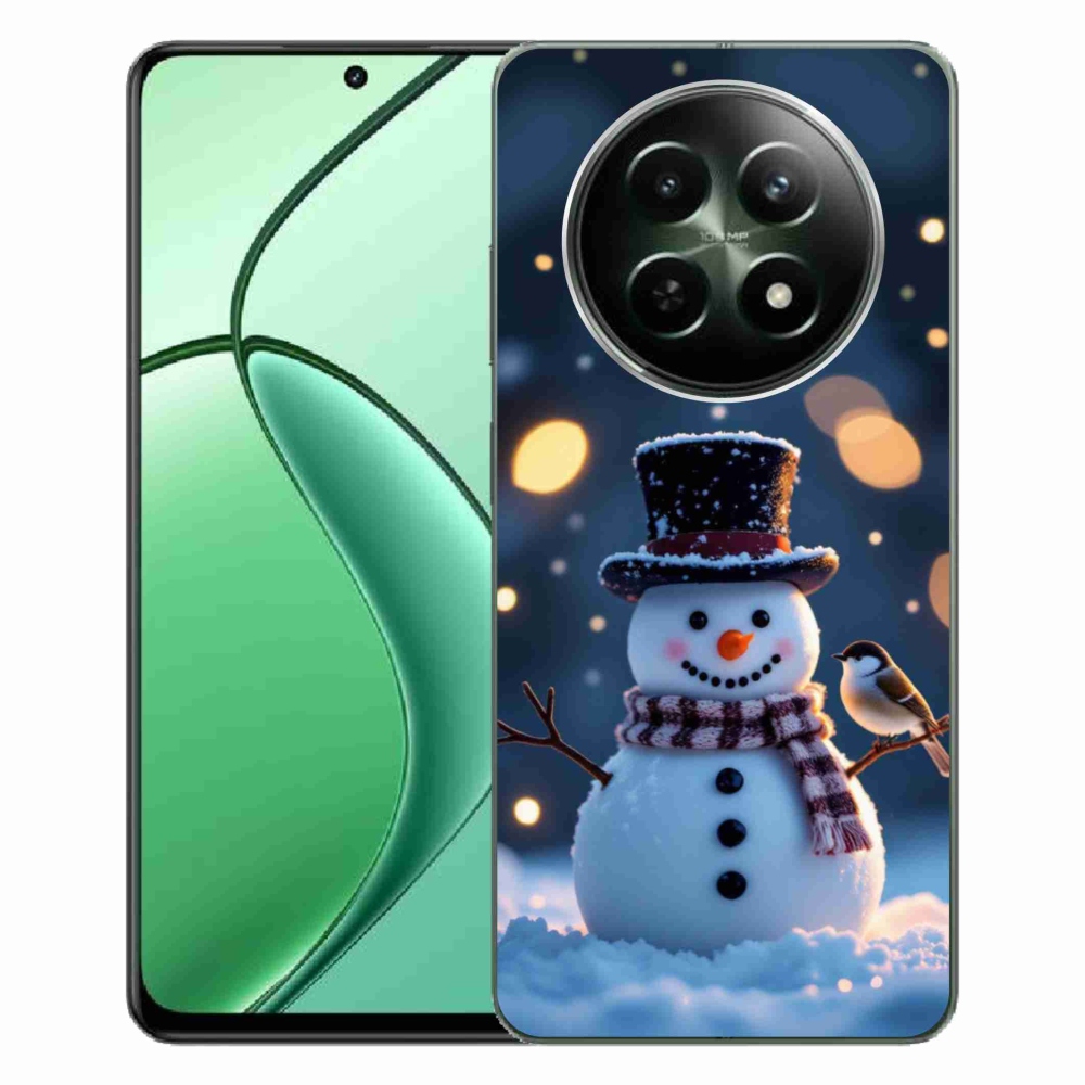 Gélový kryt mmCase na Realme 12 5G/12x 5G - vianočný snehuliak