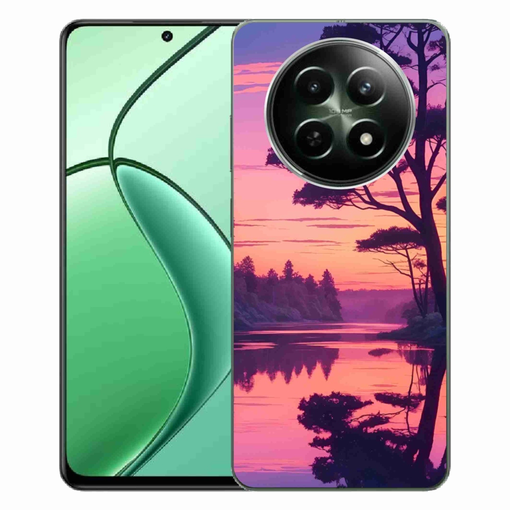Gélový kryt mmCase na Realme 12 5G/12x 5G - západ slnka nad jazerom