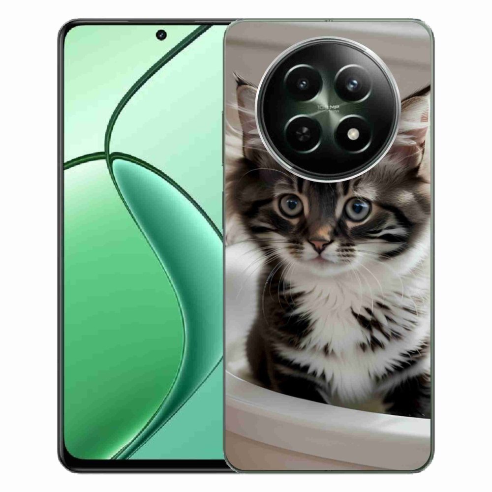 Gélový kryt mmCase na Realme 12 5G/12x 5G - zvedavé mačiatko