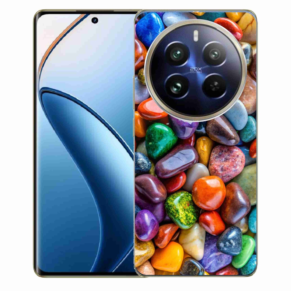 Gélový kryt mmCase na Realme 12 Pro 5G/12 Pro+ 5G - farebné kamienky