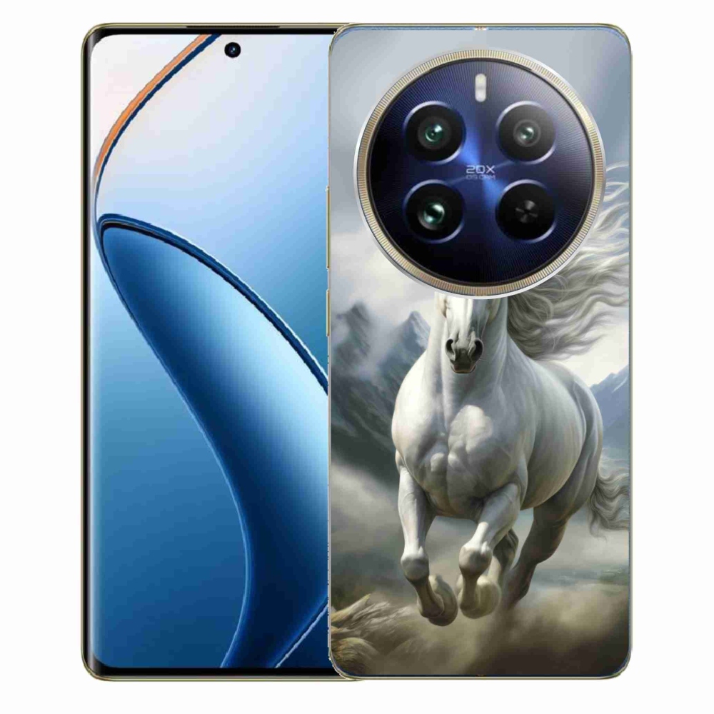 Gélový kryt mmCase na Realme 12 Pro 5G/12 Pro+ 5G - bežiaci biely kôň 3