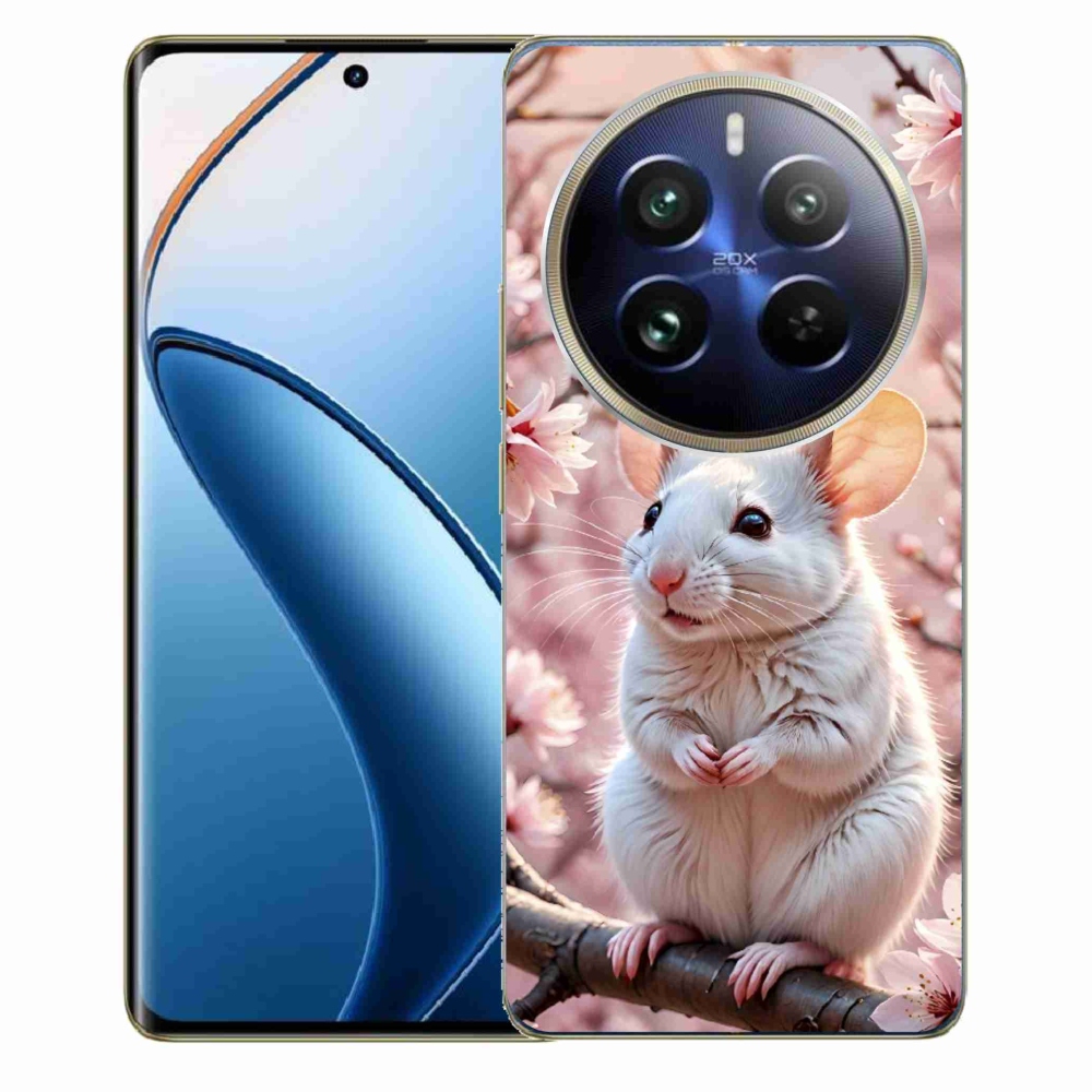 Gélový kryt mmCase na Realme 12 Pro 5G/12 Pro+ 5G - biela myš na vetve