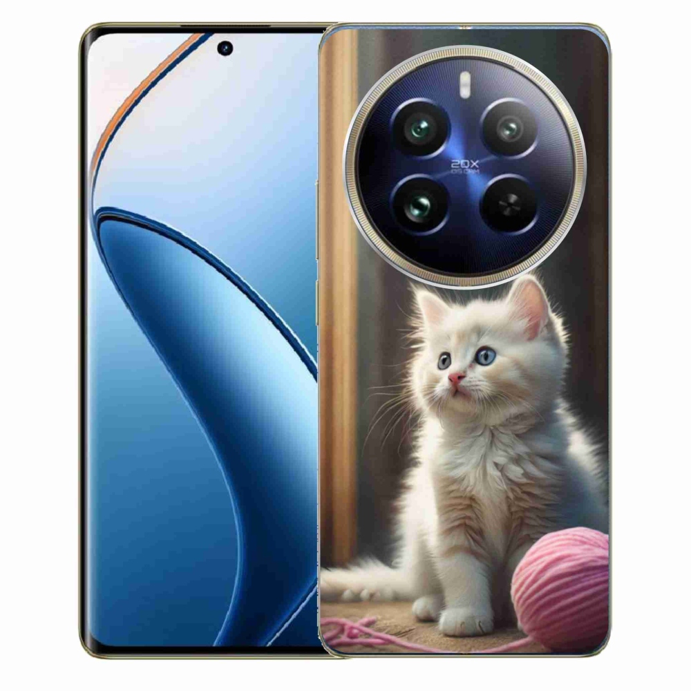 Gélový kryt mmCase na Realme 12 Pro 5G/12 Pro+ 5G - biele mačiatko 2
