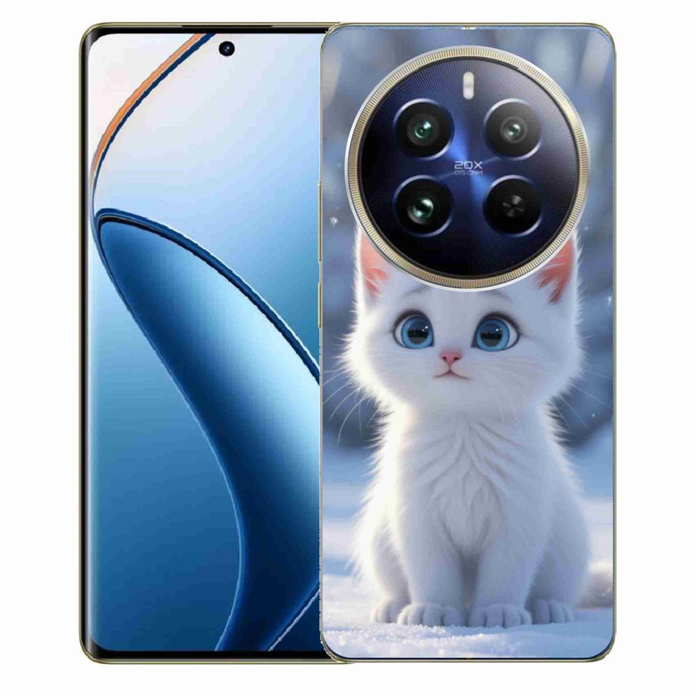 Gélový kryt mmCase na Realme 12 Pro 5G/12 Pro+ 5G - biele mačiatko 3