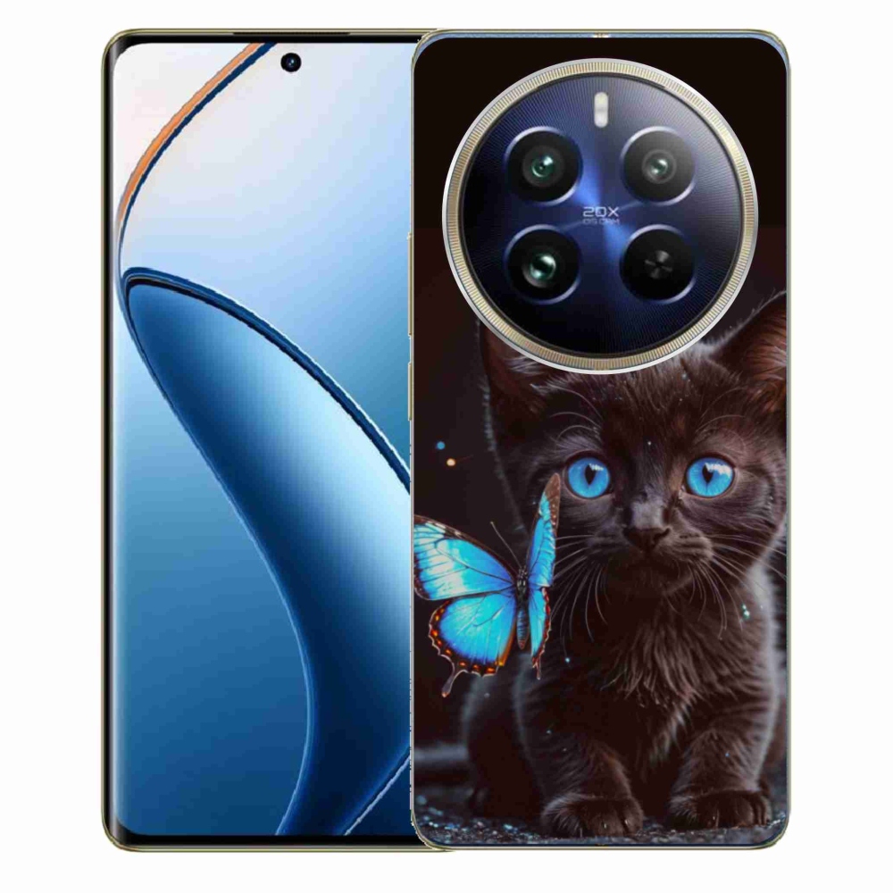 Gélový kryt mmCase na Realme 12 Pro 5G/12 Pro+ 5G - čierne mačiatko 3