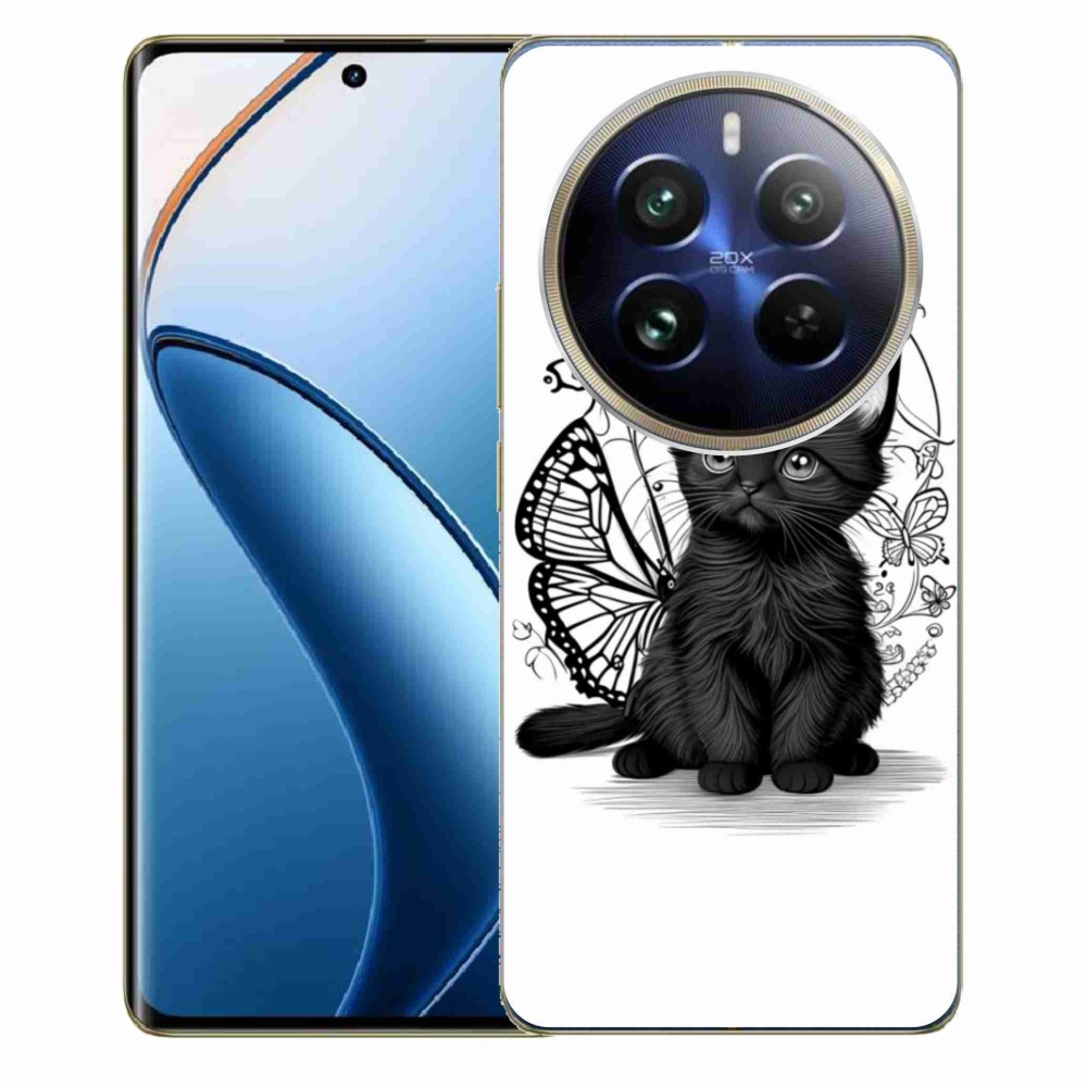 Gélový kryt mmCase na Realme 12 Pro 5G/12 Pro+ 5G - čierne mačiatko